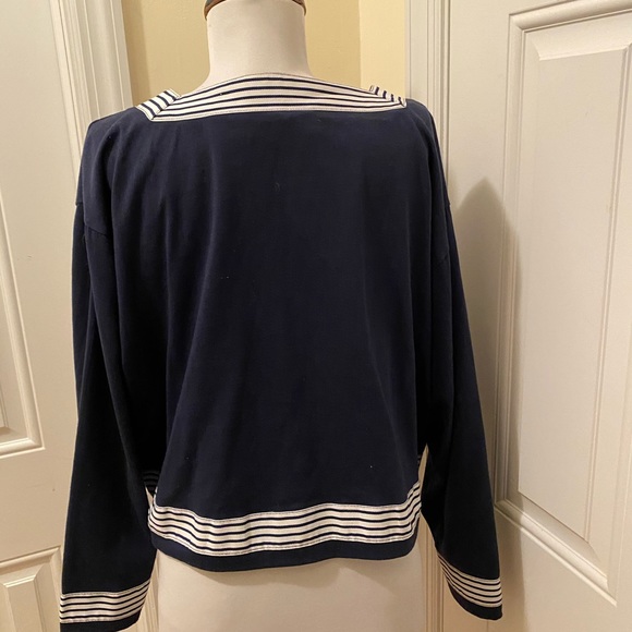 Vintage Navy Wave Sailor Button Up Cardigan Blazer - Picture 6 of 15
